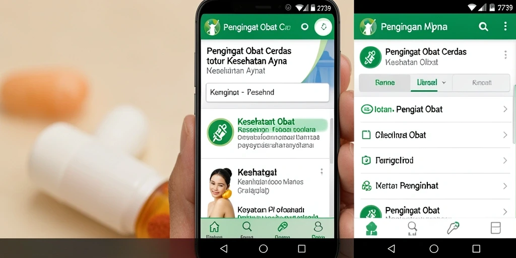 Antarmuka aplikasi Pengingat Obat yang mudah digunakan.