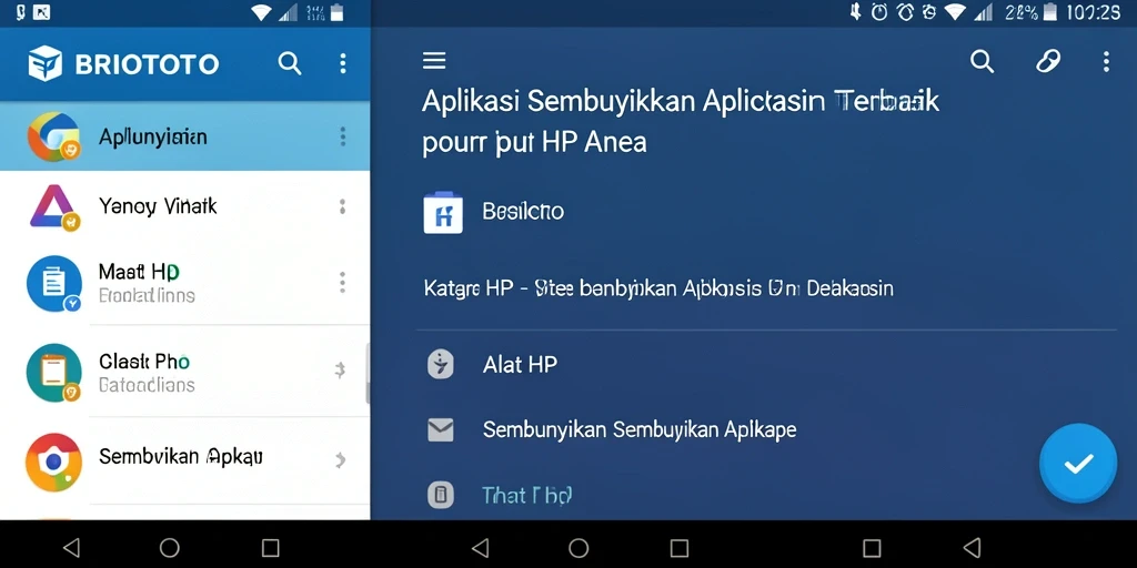 Tampilan antarmuka BRIOTOTO dengan fungsi Sembunyikan Aplikasi yang mudah digunakan.