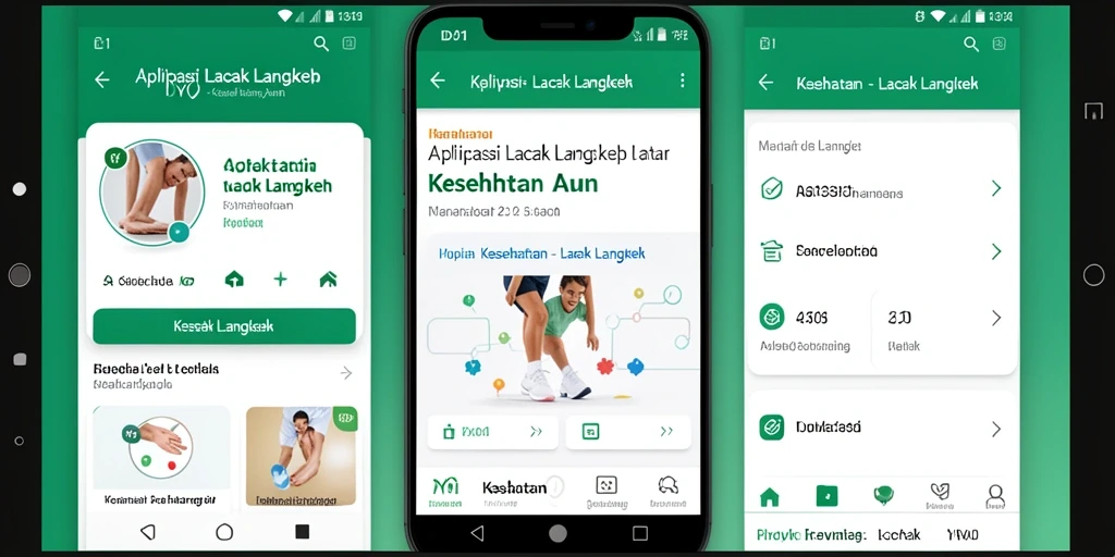 Antarmuka intuitif aplikasi Lacak Langkah DY01 yang menampilkan statistik langkah.