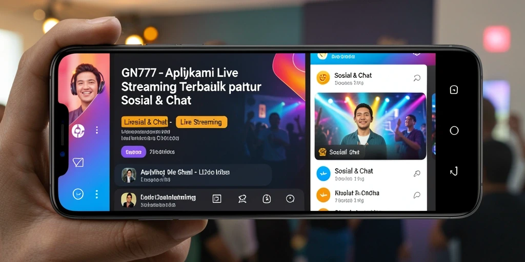 Antarmuka aplikasi GN777 yang menarik saat Live Streaming.