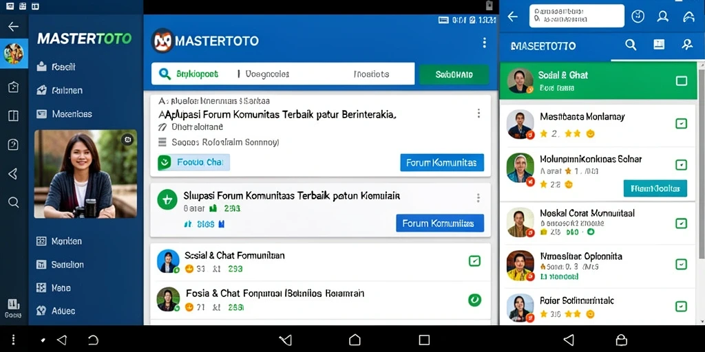 Antarmuka MASTERTOTO menampilkan diskusi komunitas yang interaktif.