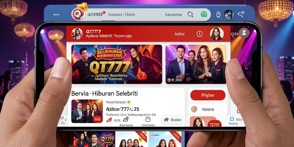 Antarmuka QT777 yang menarik dan informatif mengenai Hiburan Selebriti.