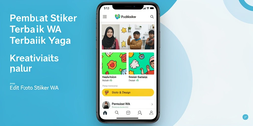 Antarmuka S13 yang intuitif untuk membuat stiker unik.