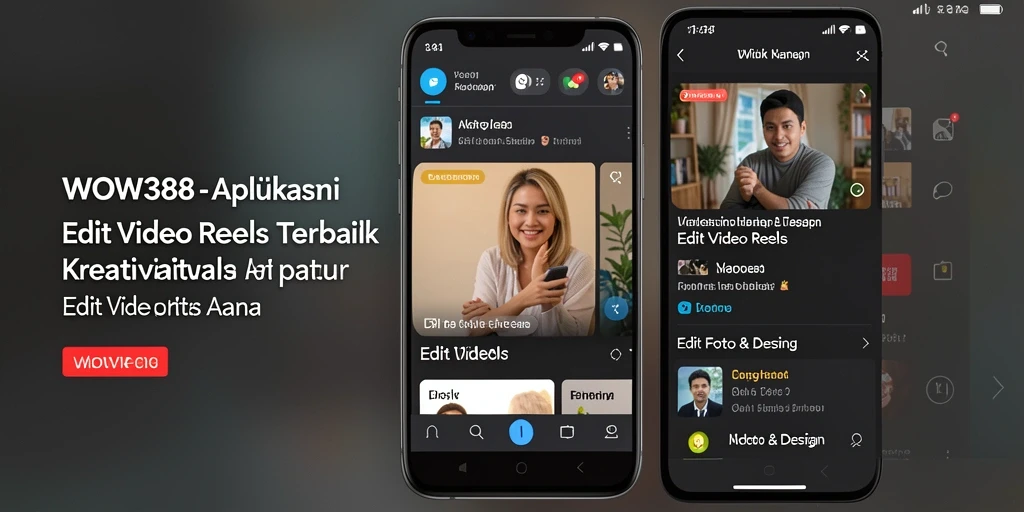 Antarmuka WOW388 yang sederhana dan intuitif untuk Edit Video Reels.